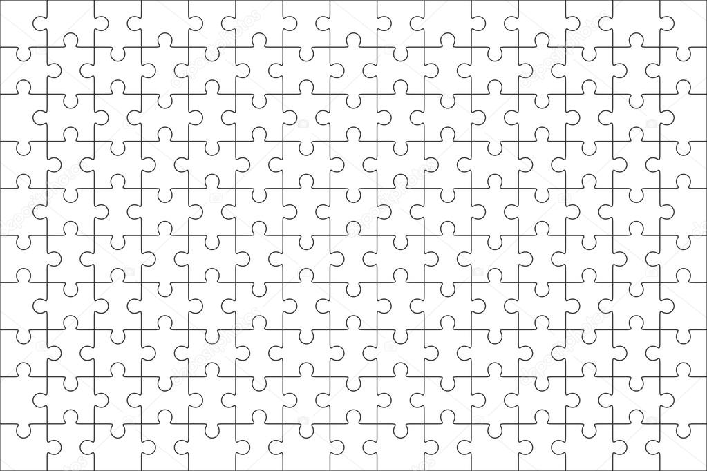 Jigsaw puzzle blank template 150 pieces Stock Vector by ©binik1